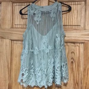 lace tank top blouse